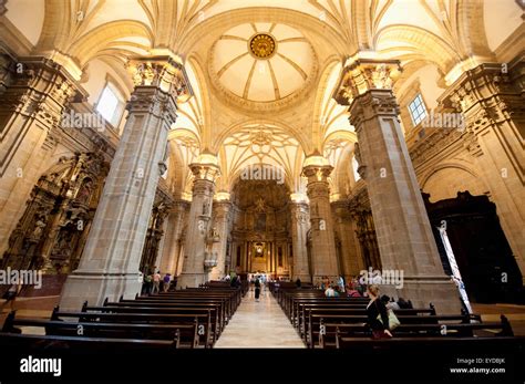 Interior Of Santa Maria Church, San Sebastian, Basque Country, Spain ...