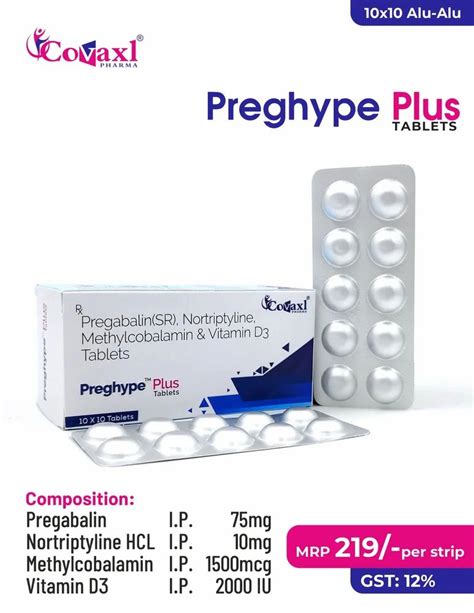 Pregabalin 75mgnortriptyline 10mgmethylcobalamin 1500mcgvitamin D3 2000 Iu Tablets At Rs 2190