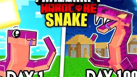 I Survived 100 Days As A Snake In Minecraft Hardcore Hindi YouTube