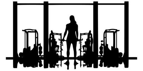 Premium Vector A Lady Trainer In A Training Center Silhouette Vector