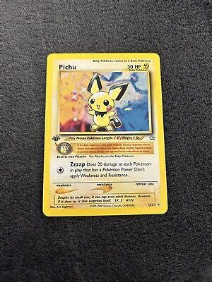 Pokémon TCG Pichu Neo Genesis 12 Holo 1st Edition Holo Rare Near Mint