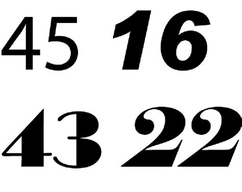 Circled numbers clipart