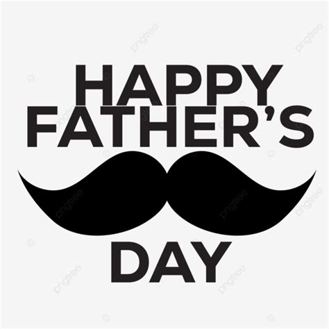 Happy Father S Day Transparent With Moustache Vector Happy Father S