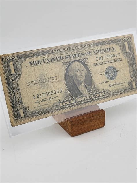 1935 F Series One Dollar 1 Blue Seal Silver Certificate Note S US