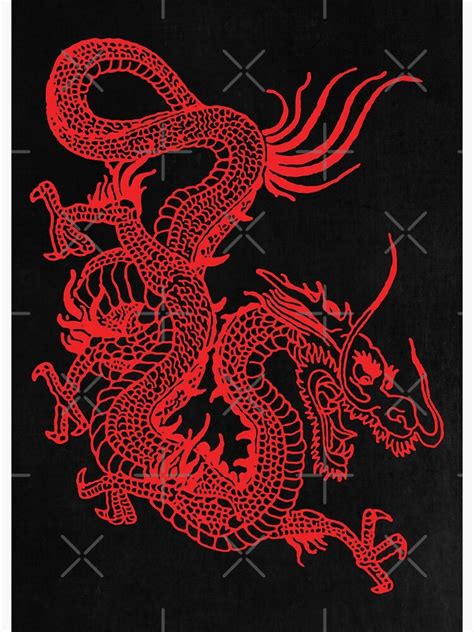 Red Chinese Dragon Art Print By Eddiebalevo Redbubble