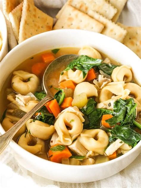 Chicken Tortellini Soup Recipe Bowl Me Over