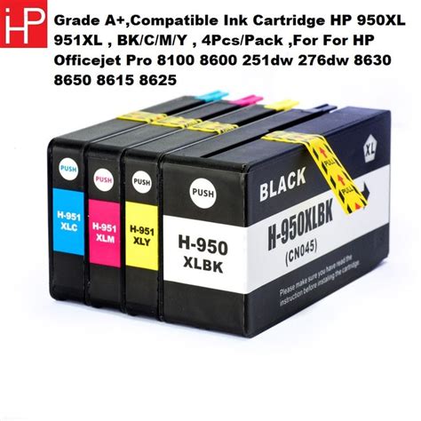 Compatible Hp Ink Cartridge Hp Xl Bk C M Y Pcs Pack