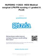 Lpn Pn Grade A Pdf Nursing Hesi Medical Surgical Lpn Pn