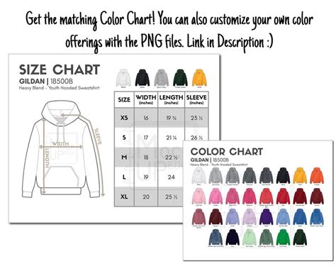 Gildan 18500b Youth Hooded Sweatshirt Size Chart Inchescm Digital Size Chart Gildan Heavy Blend