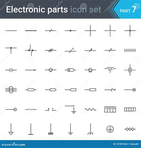 Symbolsatz Des Elektrischen Und Der Elektronischen Schaltung