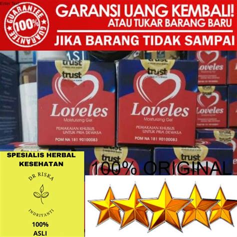 Jual 100 ASLI ASLI Loveles Loveless Moisturazing Gel Asli Obat Pria