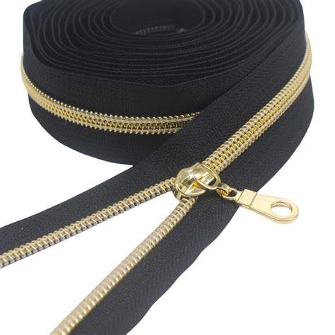 Yahoga Gold Metallic Nylon Coil Zippers By The Yard Bulk Yards