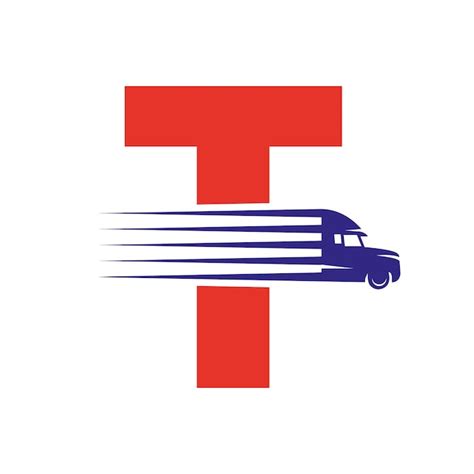 La Letra Inicial T El Logotipo Del Camión Para El Transporte Símbolo El