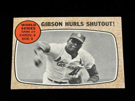 Lot 1968 Topps World Series Bob Gibson Hof 154