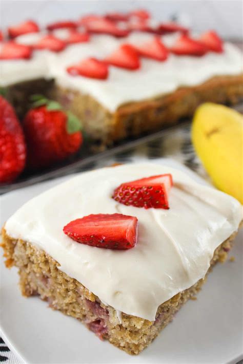 Best Strawberry Banana Cake Recipe The Food Hussy