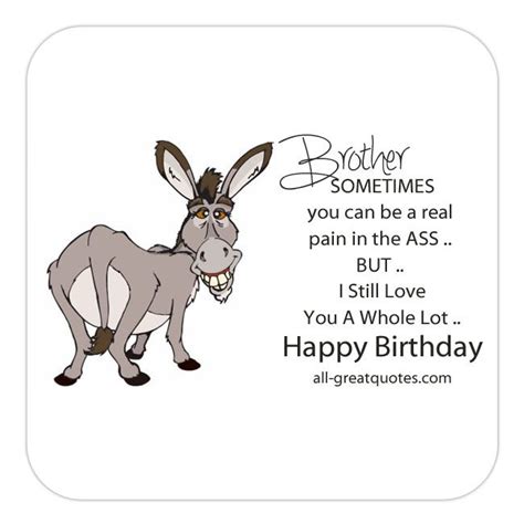 Funny Birthday Wishes For Brother Quotes - ShortQuotes.cc