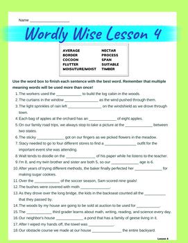 Wordly Wise Vocabulary Book Lesson Activity Pack By Freshly Brewed