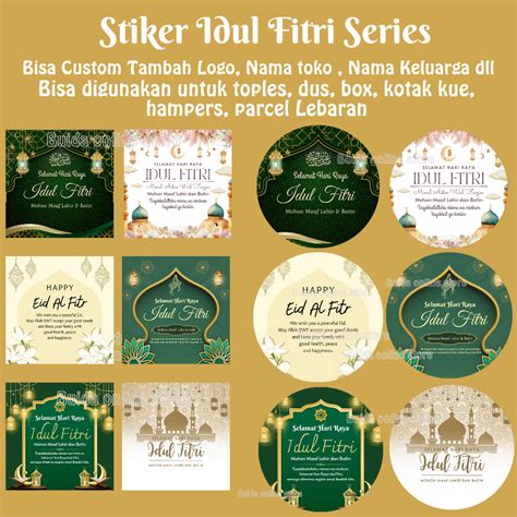 Jual Stiker Kartu Ucapan Hangtag Selamat Hari Raya Idul Fitri