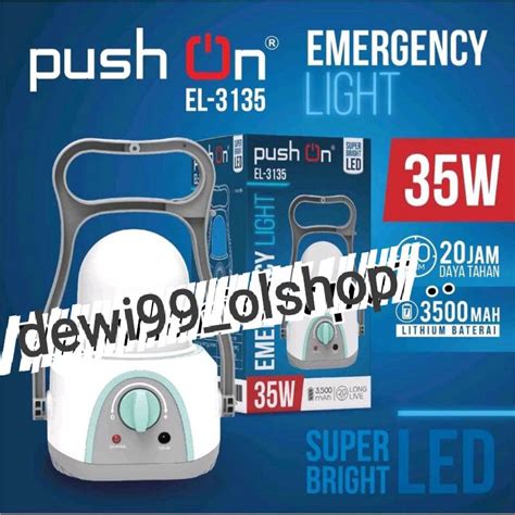 Jual Lampu Emergency Push On El Lentera Emergency Wat Lampu