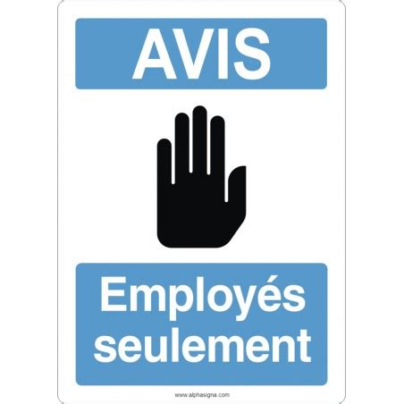 Affiche De S Curit Aux Normes Osha Ansi Avis Employ S Seulement