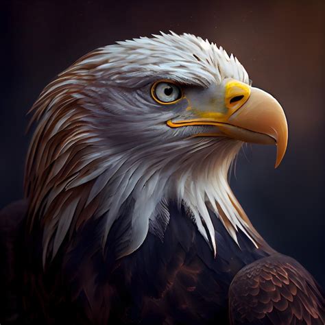 premium ai image portrait   bald eagle   nature habitat