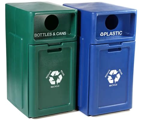 Budget Indoor & Outdoor Plastic Molded Open Top Waste Recycling Bins