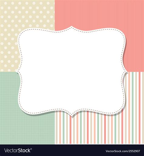 Cool template frame design for greeting card Vector Image