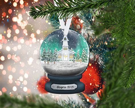 Church Snowglobe Snow Globe Ornament Design Only Sublimation Etsy