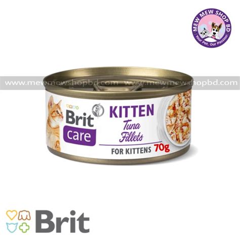 Brit Care Can Food Tuna Fillets For Kittens 70g Mew Mew Shop Bd