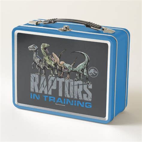 Jurassic World Raptors In Training Metal Lunch Box Lunch Box Metal Lunch Box