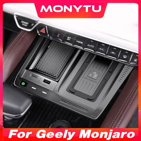 For Geely Monjaro 2022 2023 Qi Wireless Charger 15w Fast Mobile Phone