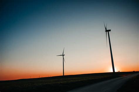 Sunset Windmills | Free Nature Image by picjumbo