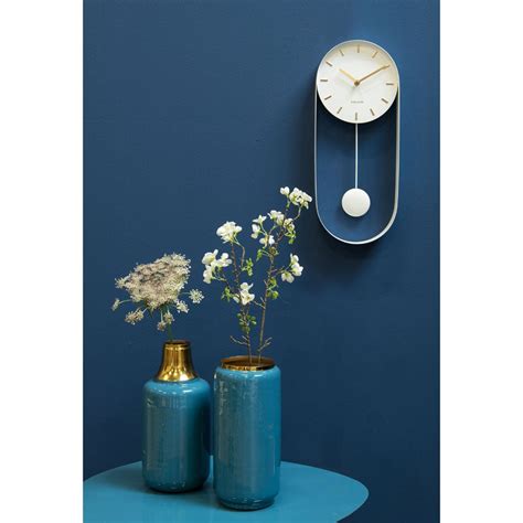 Karlsson Pendulum Charm Wall Clock (White) - Red Candy