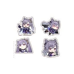 4pc Order Genshin Impact Keqing Set B Emoji Waterproof Sticker Matte