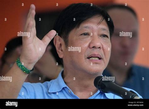 Philippine President Ferdinand Marcos Jr Gestures During His Speech As