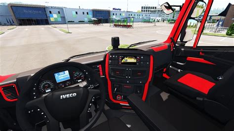 Iveco Hi Way Black Red Interior 1 34 X ETS2 Mods Euro Truck