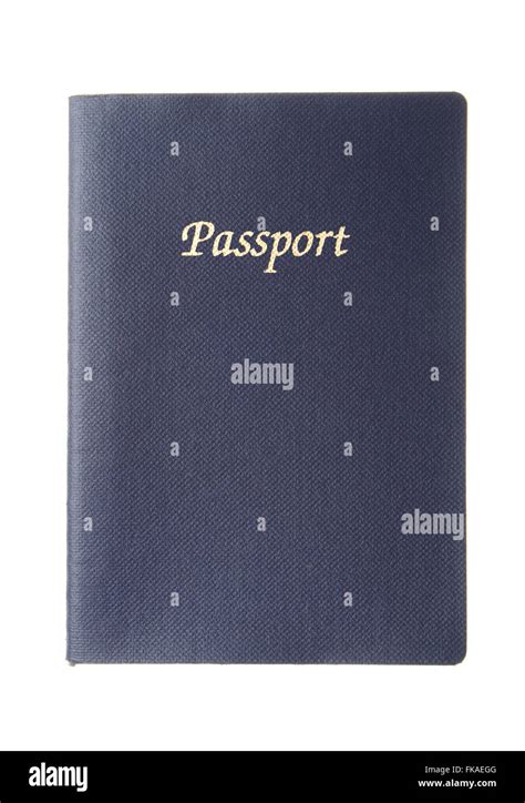 Generic Dark Blue Passport With Copy Space Isolated On White Background