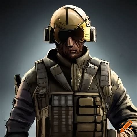 Comic Style Depiction Of Rainbow Six Siege Operator Mozzie On Craiyon