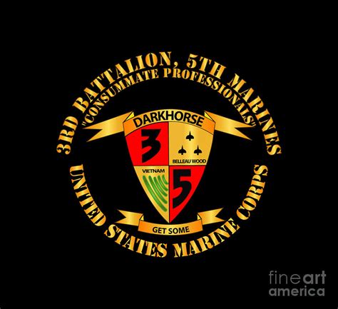 Usmc 3rd Battalion 5th Marines Darkhorse Digital Art By Tom Adkins