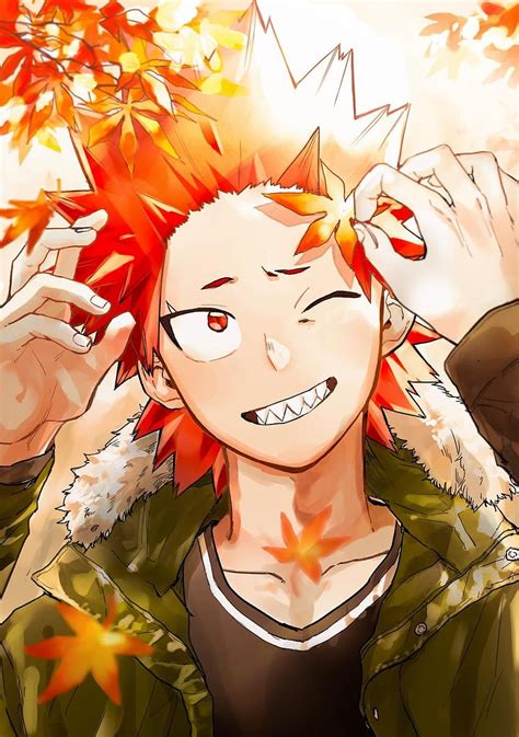 Anime Akademi Pahlawan Saya Denki Kaminari Eijiro Kirishima