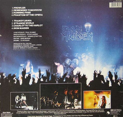 Iron Maiden S T Self Titled Debut Nwobhm Heavy Metal Album Cover Photos