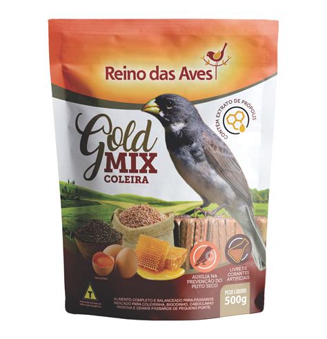 Coleira Gold Mix 500g Reino Das Aves medicamentos homeopáticos para