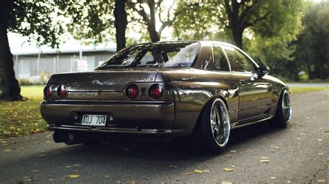 People Car Nissan Skyline R32 Stance Tuning Lowered Road Jdm Trees