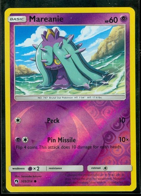 Mareanie Reverse Holo Prices Pokemon Lost Thunder Pokemon Cards