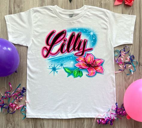 Airbrush T Shirt Print Name Etsy Airbrush T Shirts Tshirt Print