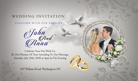 Wedding Invitation Flyer Template by CKArtStudio | Codester