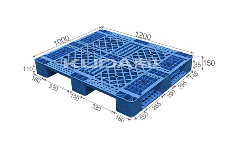 1210k网格川字（置钢管）塑料托盘塑料托盘品牌江苏库达塑业科技有限公司