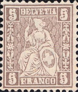 Stamp Sitting Helvetia Switzerland Sitting Helvetia Mi Ch Dd Sn Ch