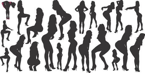 Download Vector Silhouettes Sexy Silhouettes Girls Clipart Royalty