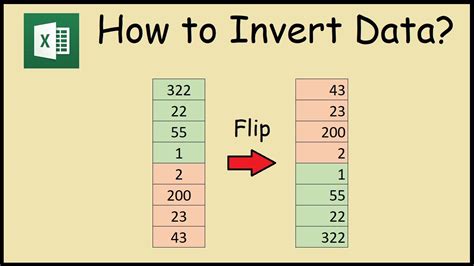 How To Invert Data In Excel Youtube